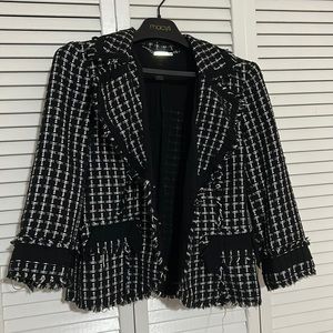 Cute jacket with leggings, pants or jeans.